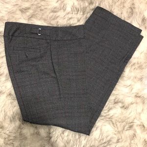 Ann Taylor Loft Check Dark Grey Pants 4P